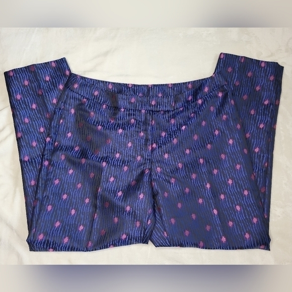 ANNE Klein Ankle Pants. Shimmery Pink and Blue. Very Beautiful. Ladies Size 6 - Picture 5 of 14